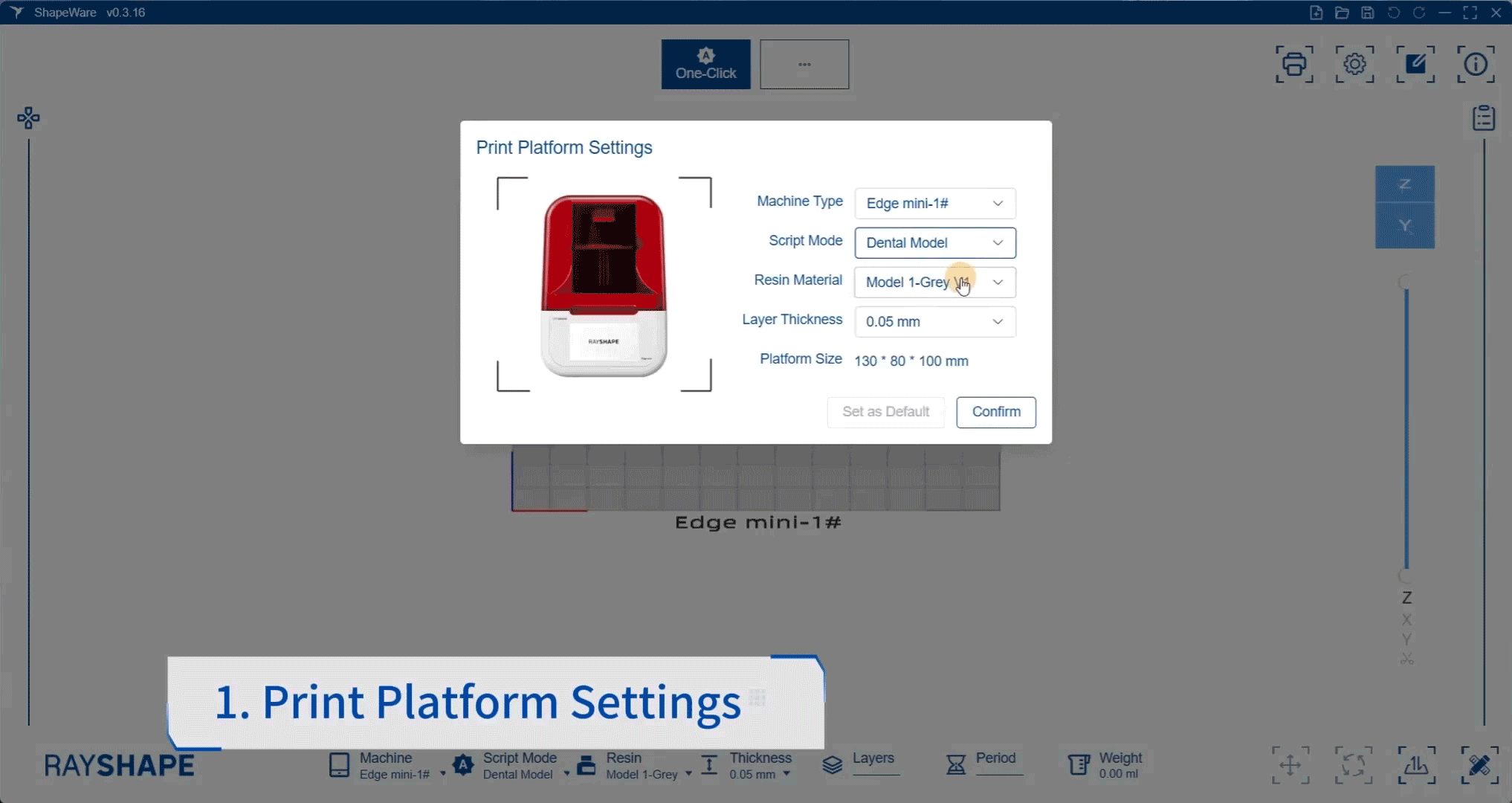 원 클릭 치과 모델
